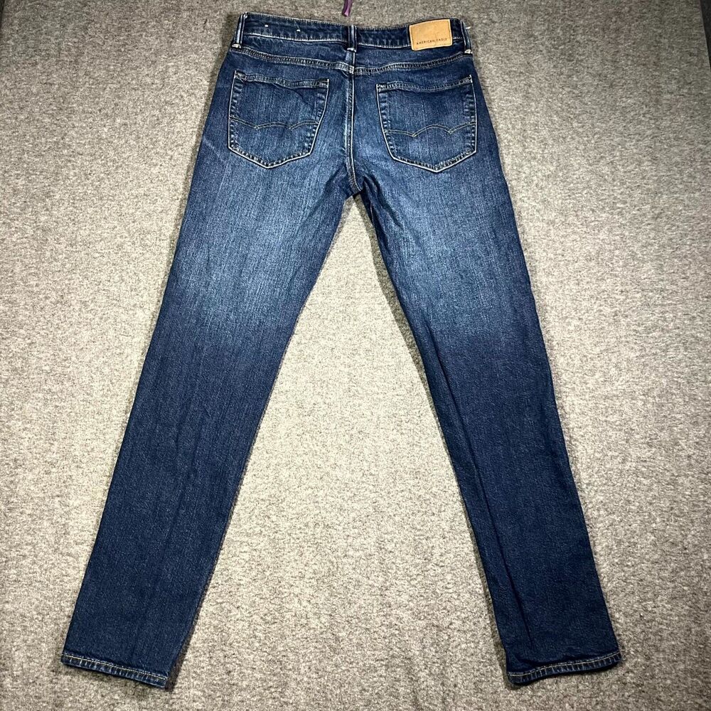 American Eagle Jeans Mens 29x34 (A:30x32.5) Athletic fit Whiskered Flex Denim - Picture 2 of 12